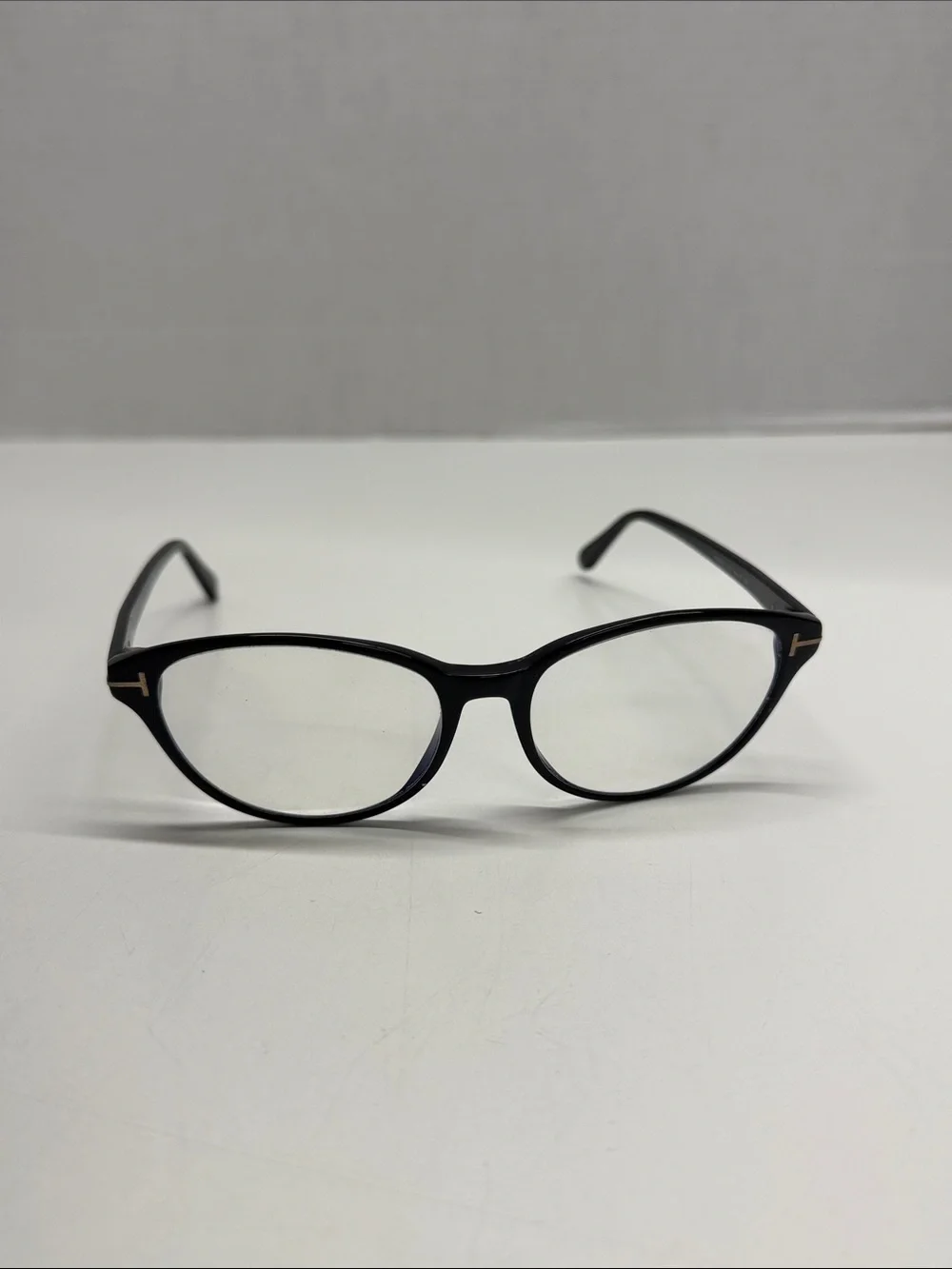 Tom Ford TF-5422 Eyeglasses Designer Round Eye Wear Glasses Frames Black Silver
